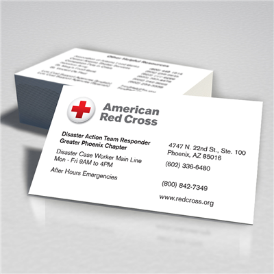 American Red Cross Business Card Disaster Action Team double sided