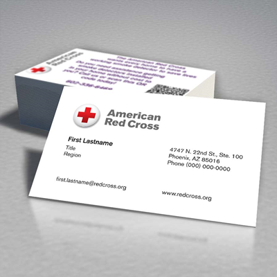 American Red Cross Business Card Info Smoke Detector Double Sided-English
