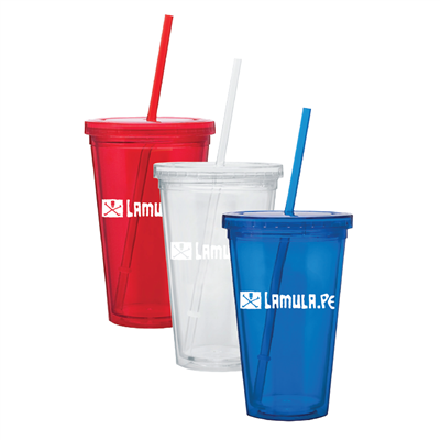 Double Wall Cup With Straw