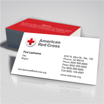 American Red Cross Business Card Mission Double Sided