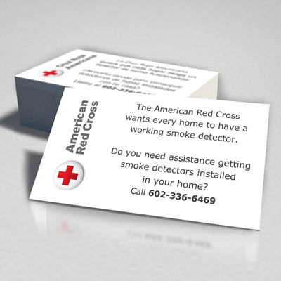 American Red Cross Business Card Smoke Detector
